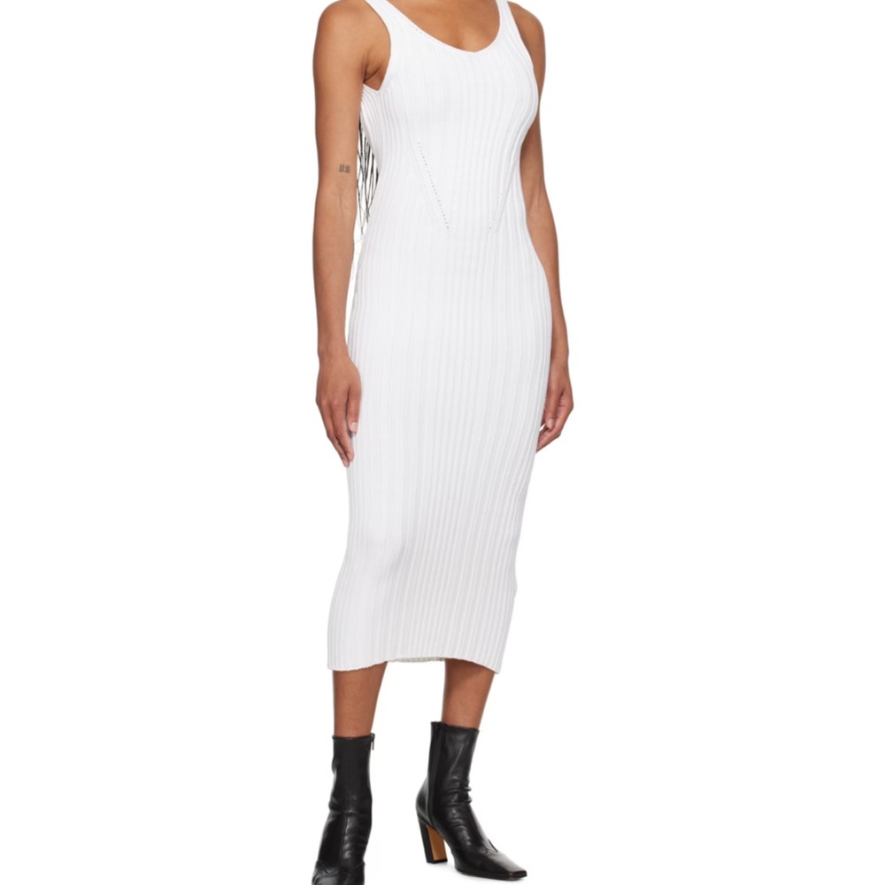 KHAITE White 'The Ottilie' Midi Dress